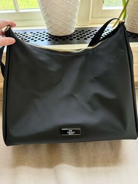 kate spade Black Nylon Shoulder Bag with Gold Hardware- never used